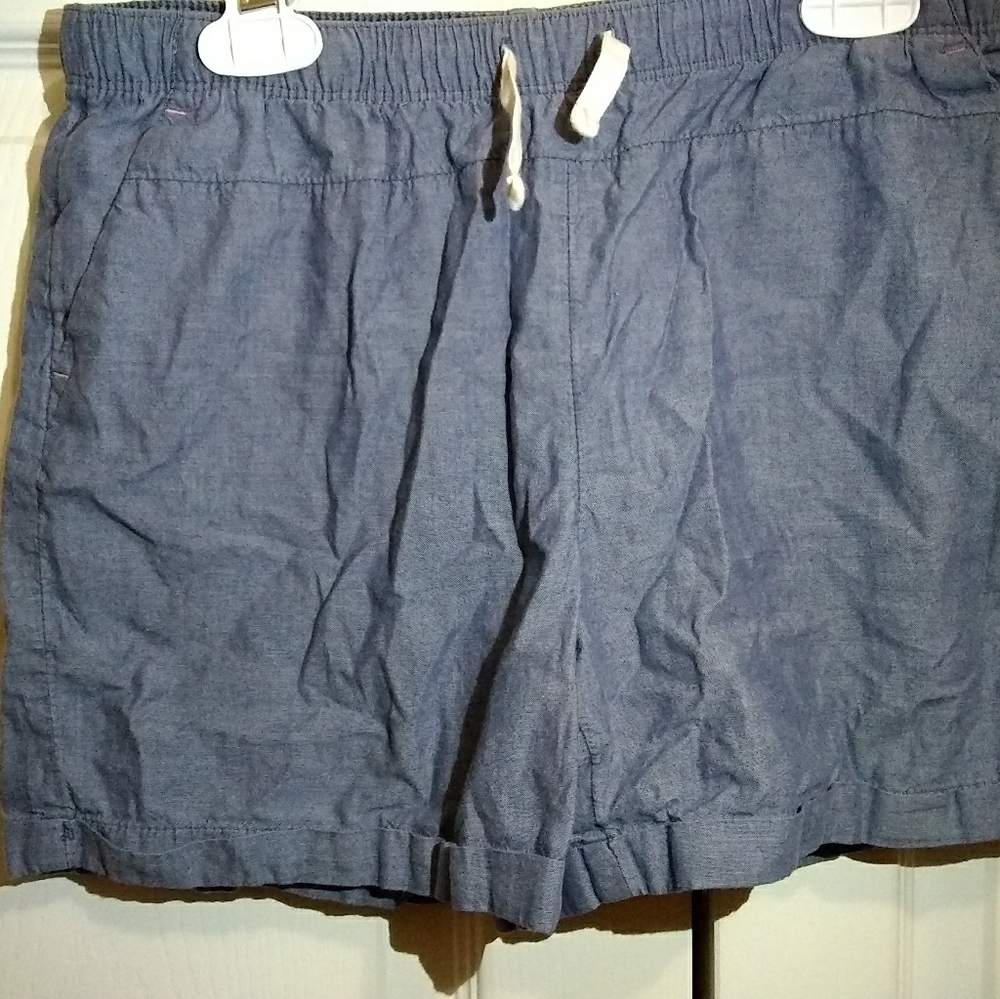 Girls blue cotton shorts